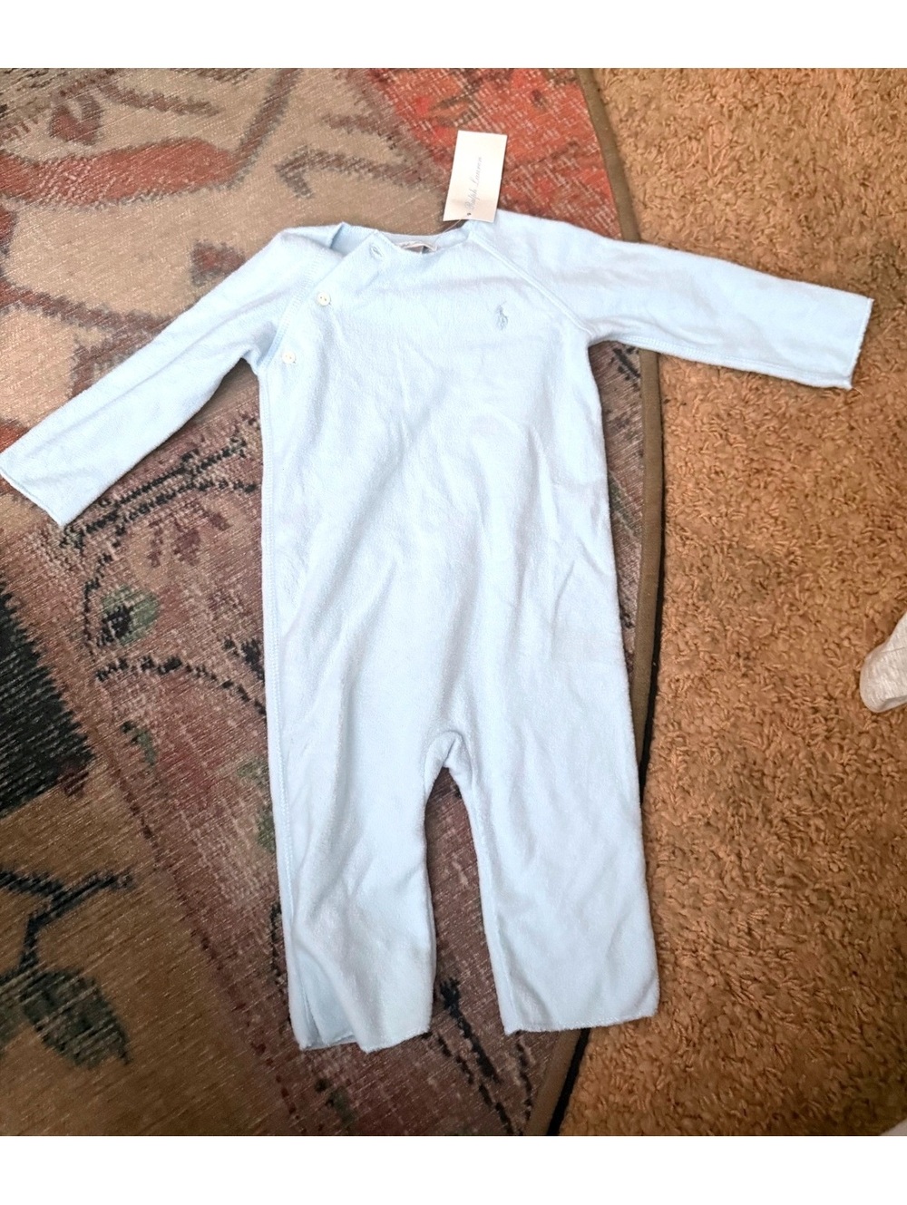 Ralph Lauren Blue baby onesie 6 month NWT